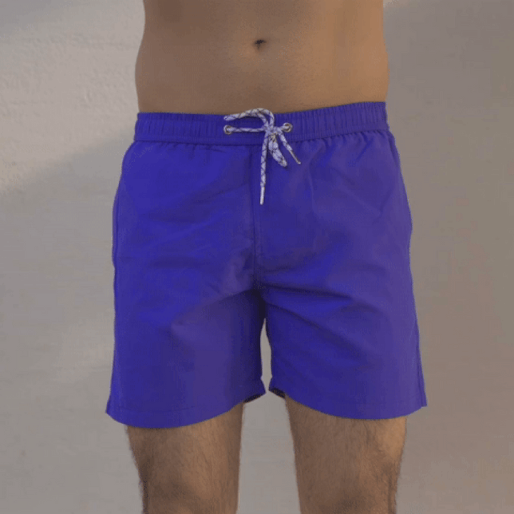 Purple Floral Water-Reactive Shorts - Shortscape